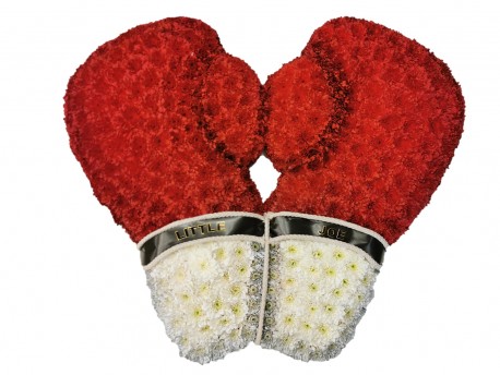 Boxing Gloves Funeral Tribute - Same Day Flower Delivery in Birmingham by Buttercups & Daisies