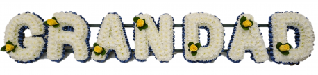 Grandad Funeral Tribute (Simple) - Same Day Flower Delivery in Birmingham by Buttercups & Daisies