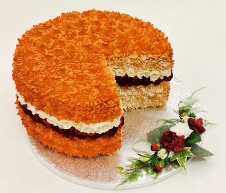 Victoria Sponge Cake Funeral Tribute - Same Day Flower Delivery in Birmingham by Buttercups & Daisies
