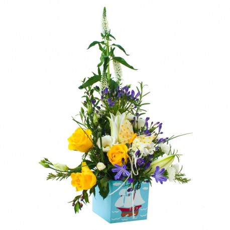 Baby Boy Arrangement - Same Day Flower Delivery in Birmingham by Buttercups & Daisies