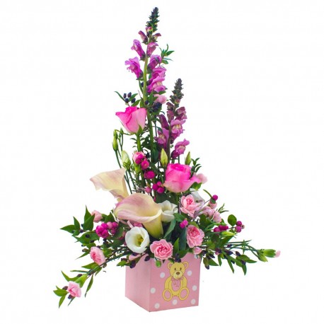 Baby Girl Arrangement - Same Day Flower Delivery in Birmingham by Buttercups & Daisies