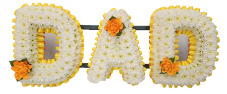 Dad Funeral Tribute (Simple) - Same Day Flower Delivery in Birmingham by Buttercups & Daisies