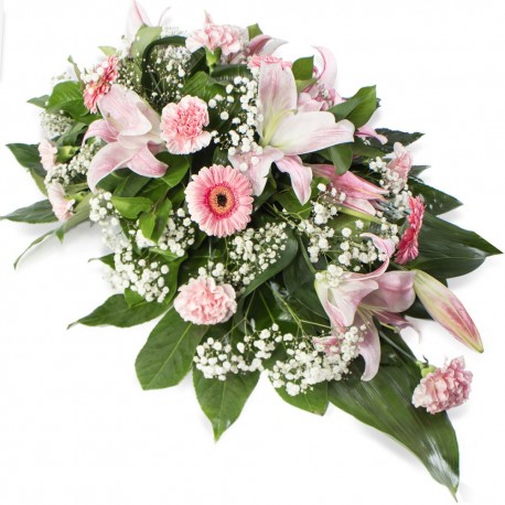 Double Ended Funeral Spray (Pink) - Same Day Flower Delivery in Birmingham by Buttercups & Daisies