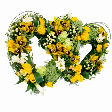 Yellow Orchid Open Heart Tribute - Same Day Flower Delivery in Birmingham by Buttercups & Daisies