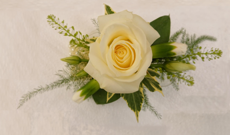 White Rose Wrist Corsage - Same Day Flower Delivery in Birmingham by Buttercups & Daisies