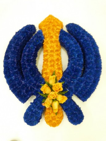 Khanda Funeral Tribute - Same Day Flower Delivery in Birmingham by Buttercups & Daisies