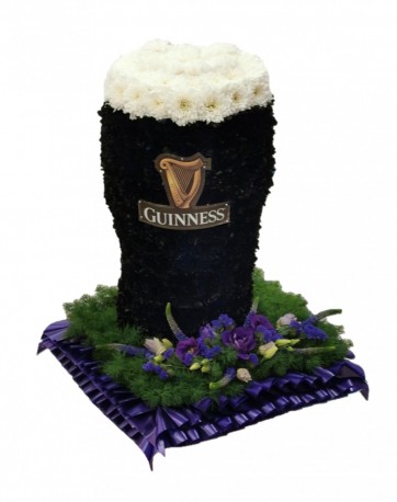 Guinness pint funeral tribute - Same Day Flower Delivery in Birmingham by Buttercups & Daisies