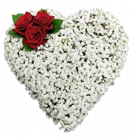 Gypsophilia Heart - Same Day Flower Delivery in Birmingham by Buttercups & Daisies
