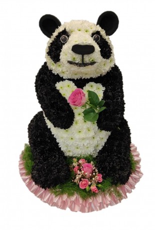 Panda funeral tribute - Same Day Flower Delivery in Birmingham by Buttercups & Daisies