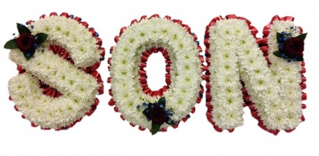 Son Funeral tribute (Simple) - Same Day Flower Delivery in Birmingham by Buttercups & Daisies