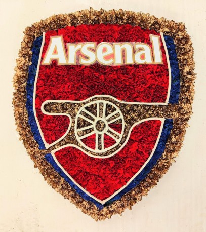Arsenal Badge funeral tribute - Same Day Flower Delivery in Birmingham by Buttercups & Daisies