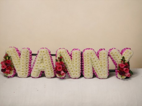 NANNY FUNERAL LETTERING - Same Day Flower Delivery in Birmingham by Buttercups & Daisies