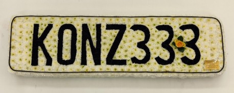 Number Plate Funeral tribute - Same Day Flower Delivery in Birmingham by Buttercups & Daisies