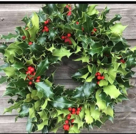 REAL HOLY WREATH - Same Day Flower Delivery in Birmingham by Buttercups & Daisies
