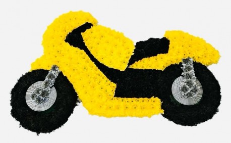 Yellow Motorbike Tribute - Same Day Flower Delivery in Birmingham by Buttercups & Daisies