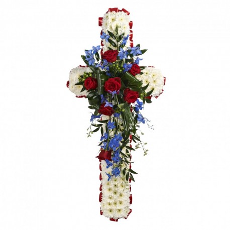 Funeral Cross - Same Day Flower Delivery in Birmingham by Buttercups & Daisies