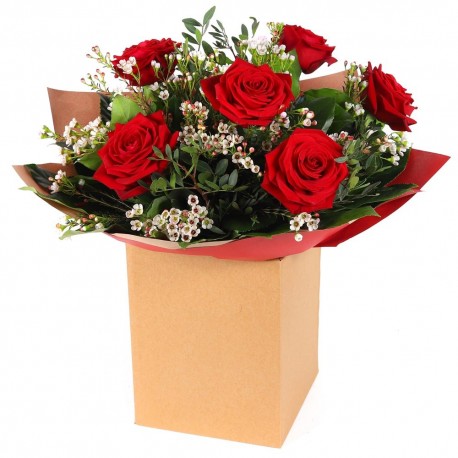 Six Roses of Romance - Same Day Flower Delivery in Birmingham by Buttercups & Daisies