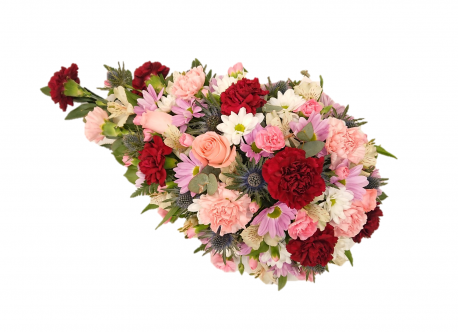Single ended teardrop spray (Pink shades) - Same Day Flower Delivery in Birmingham by Buttercups & Daisies
