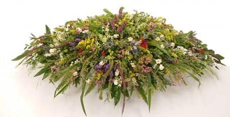 Wild garden casket spray - Same Day Flower Delivery in Birmingham by Buttercups & Daisies